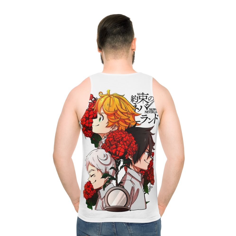 The Promised Neverland Anime and Manga Unisex Tank Top - men back