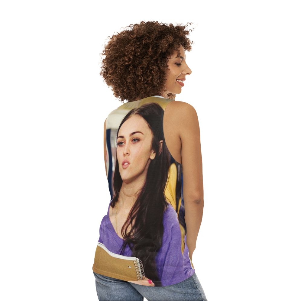 Unisex 'So Tired' movie-inspired graphic tank top - women back