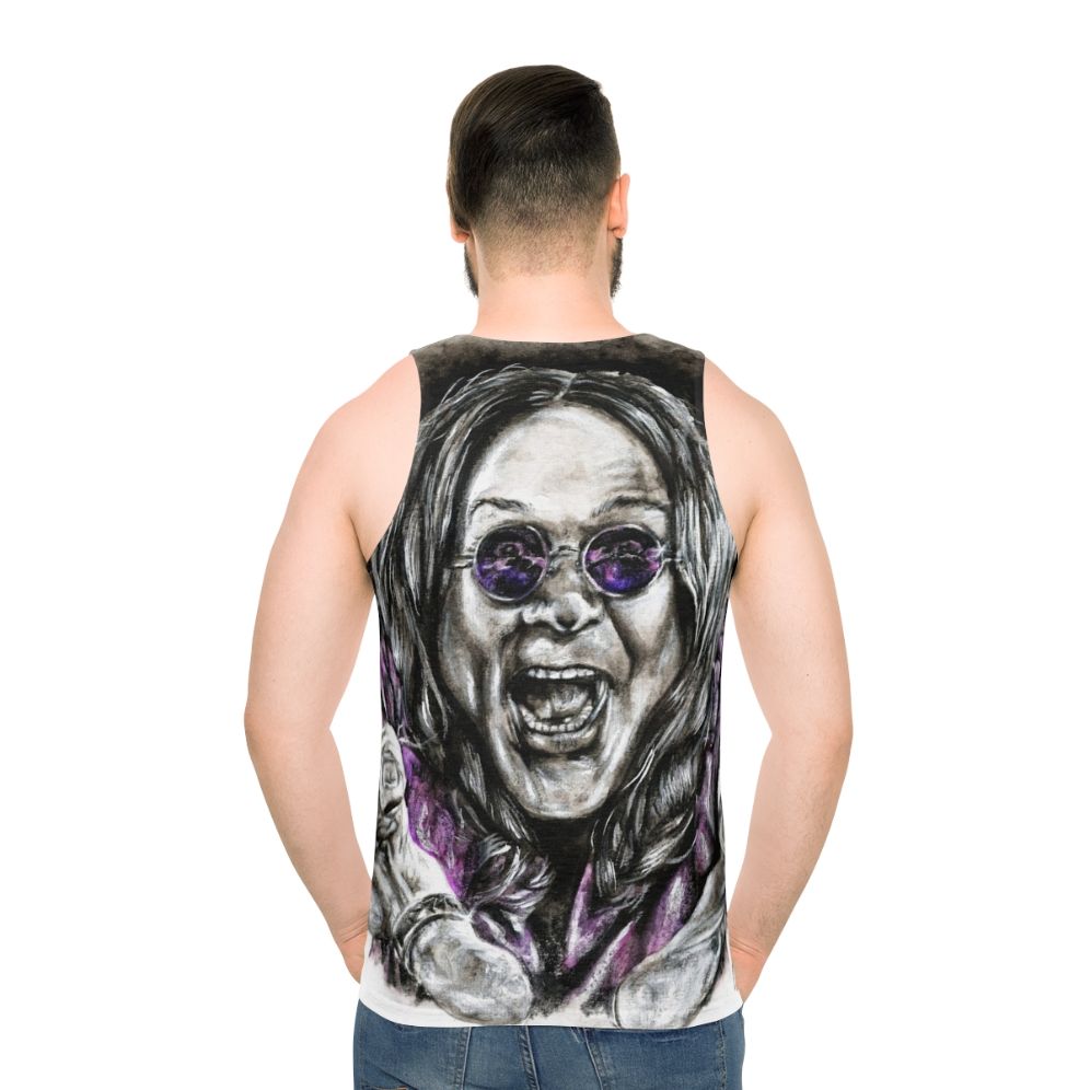 Paranoid Unisex Heavy Metal Tank Top - men back