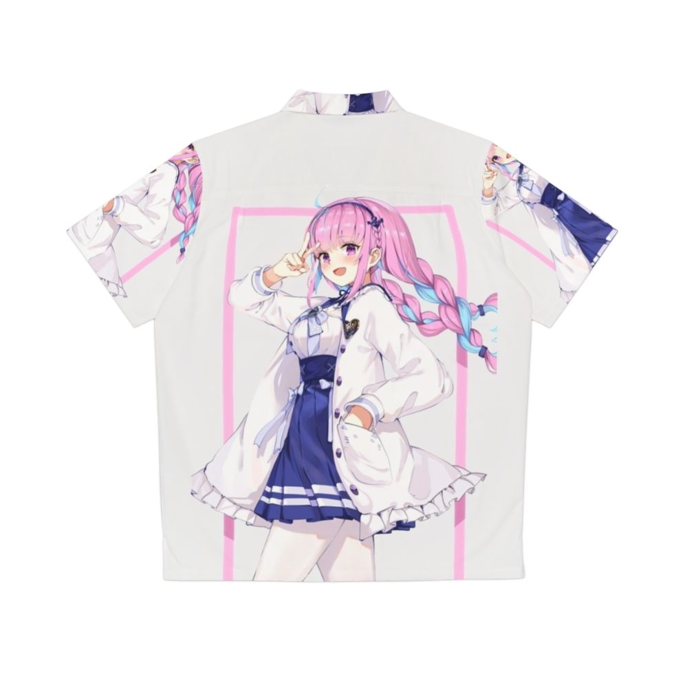 Minato Aqua Hololive VTuber Hawaiian Shirt - Back