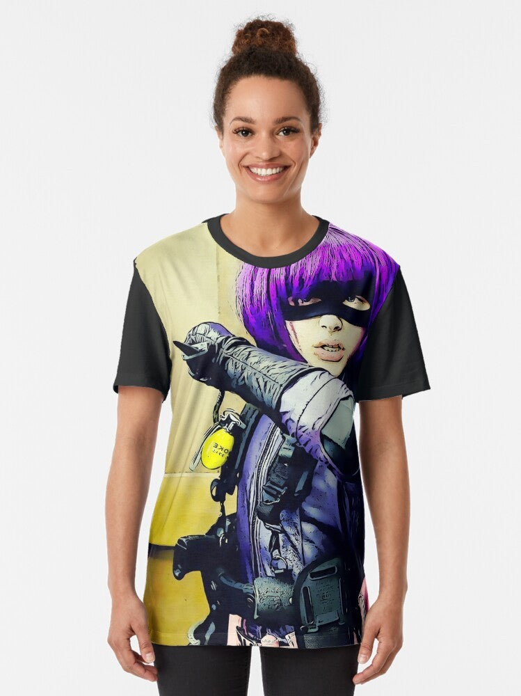 Hit Girl, the comic book character from Kick-Ass, featured on a graphic t-shirt - Women