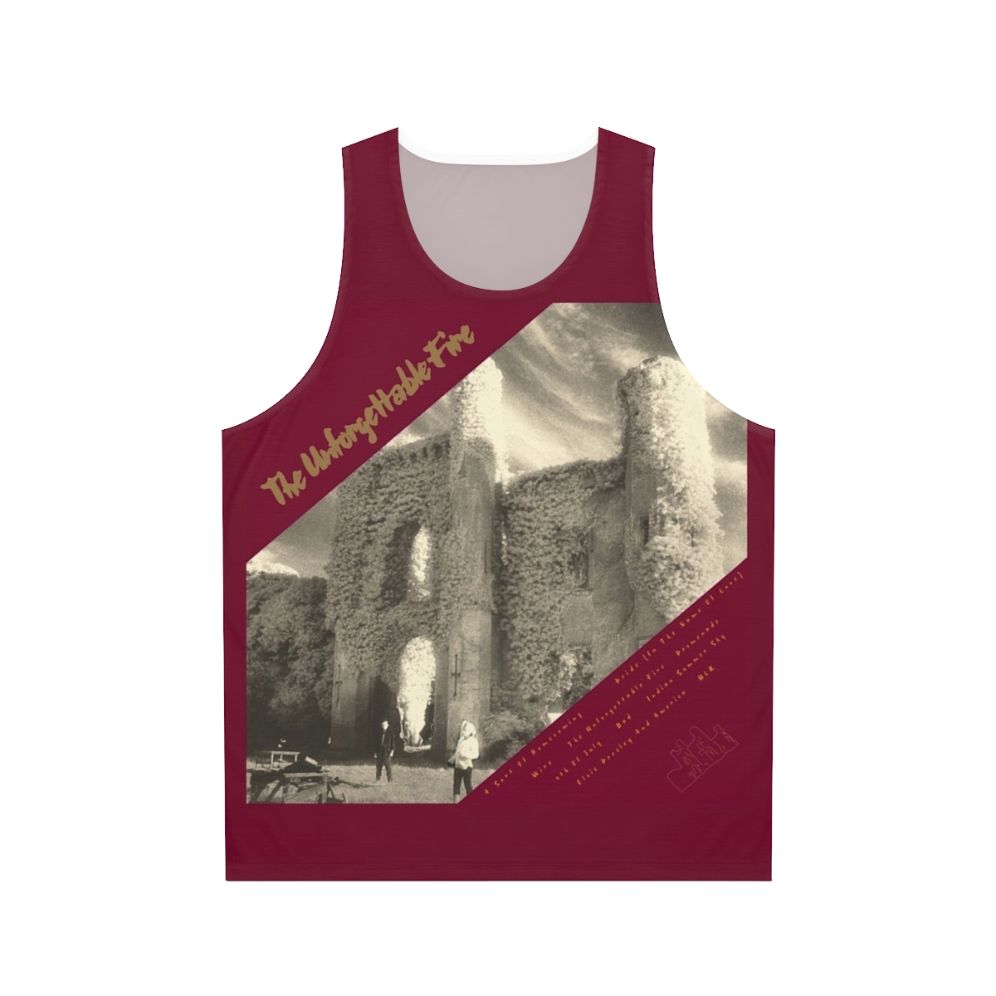 Unisex U2 tank top with "A Fire In Slane" design