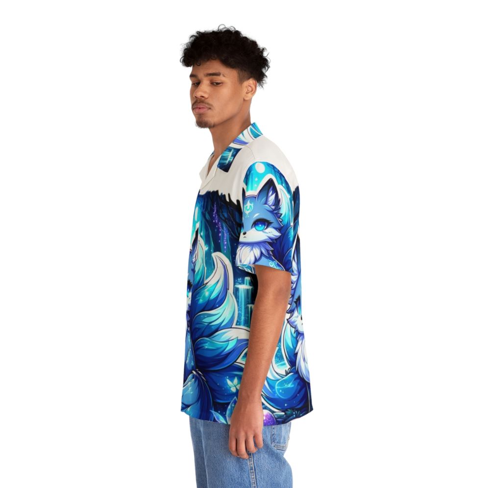 Azure legendary animals mystic fox Hawaiian shirt - People Left