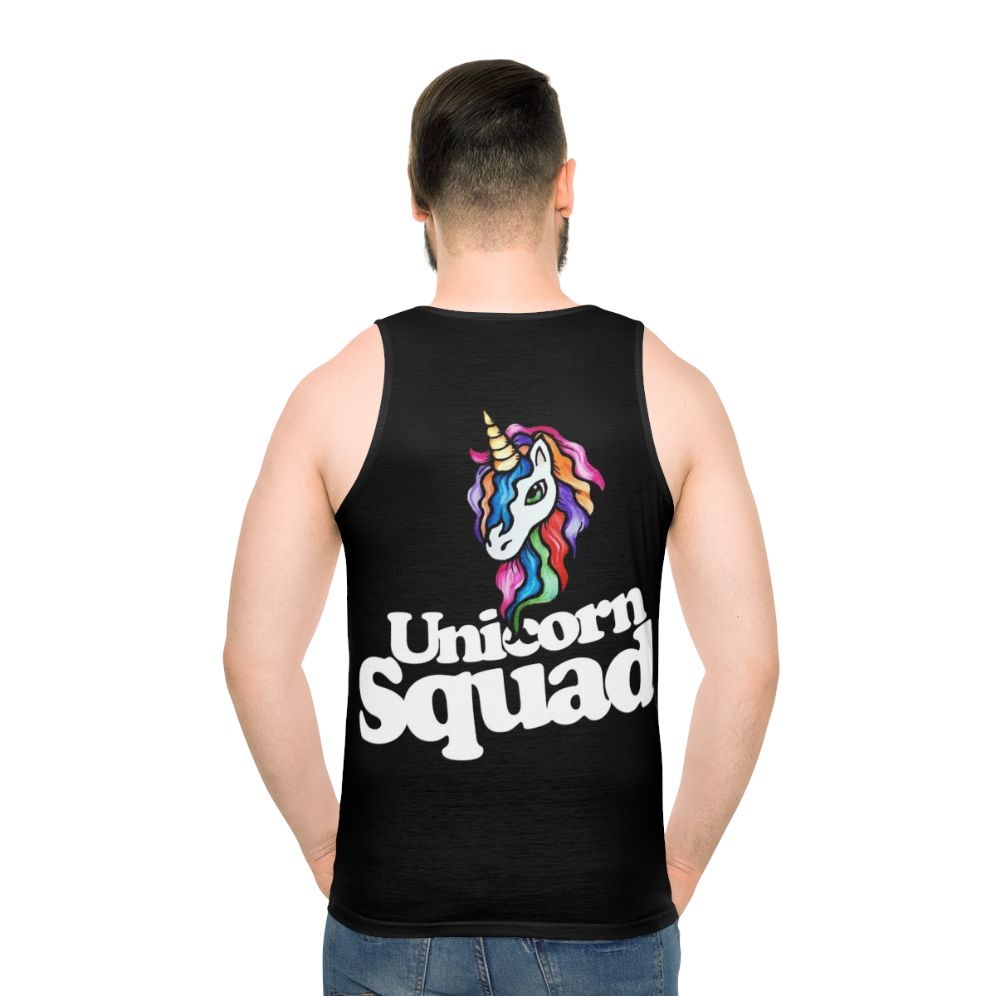 Retro unicorn squad unisex tank top - men back