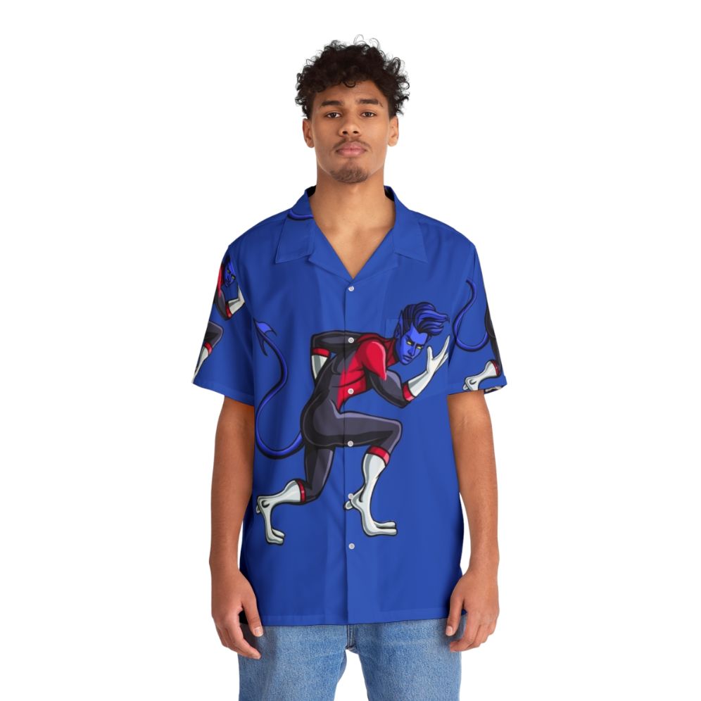 Blue Elf Hawaiian Shirt - People Front