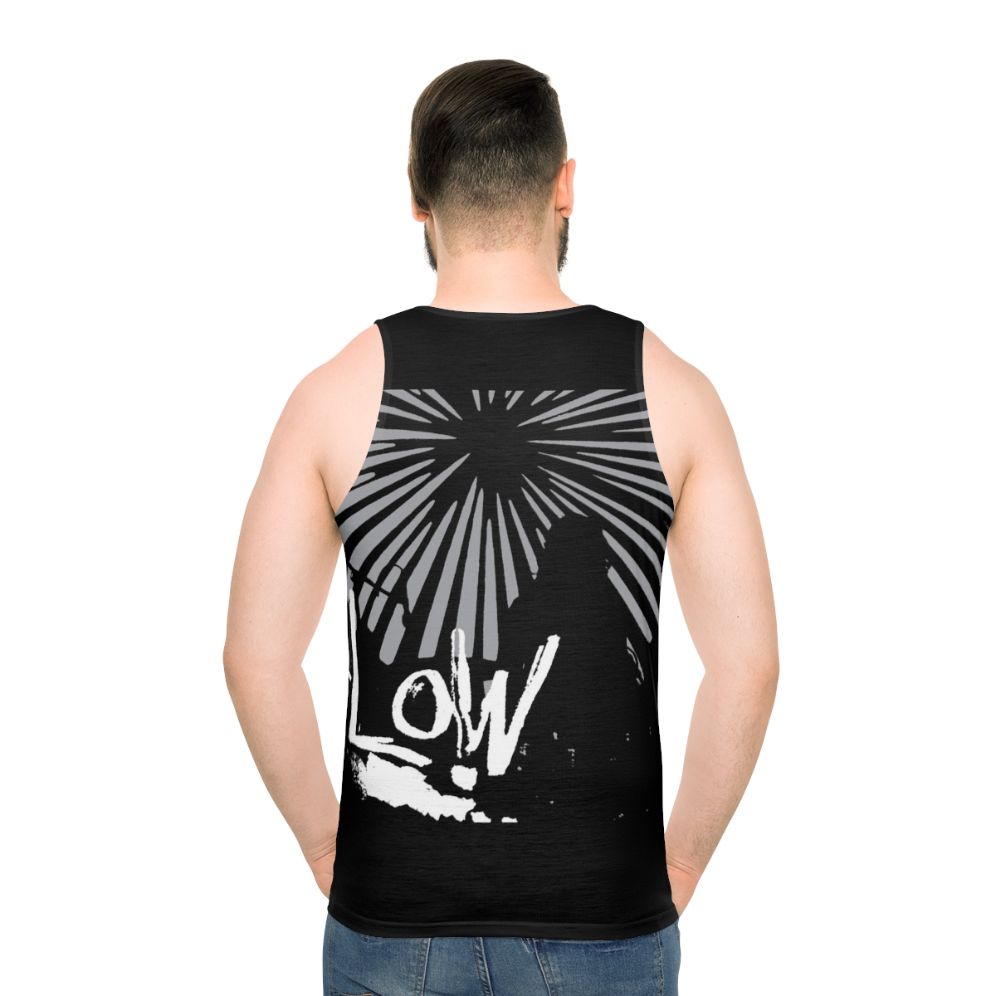 Acoustic sound wave design tank top - men back