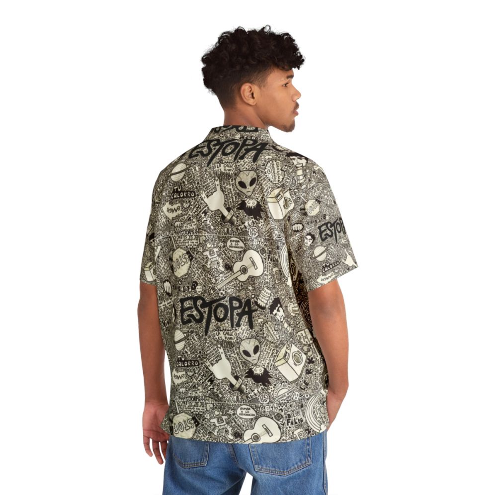 Estopa Hawaiian Shirt with Estopa Band Logo - People Back