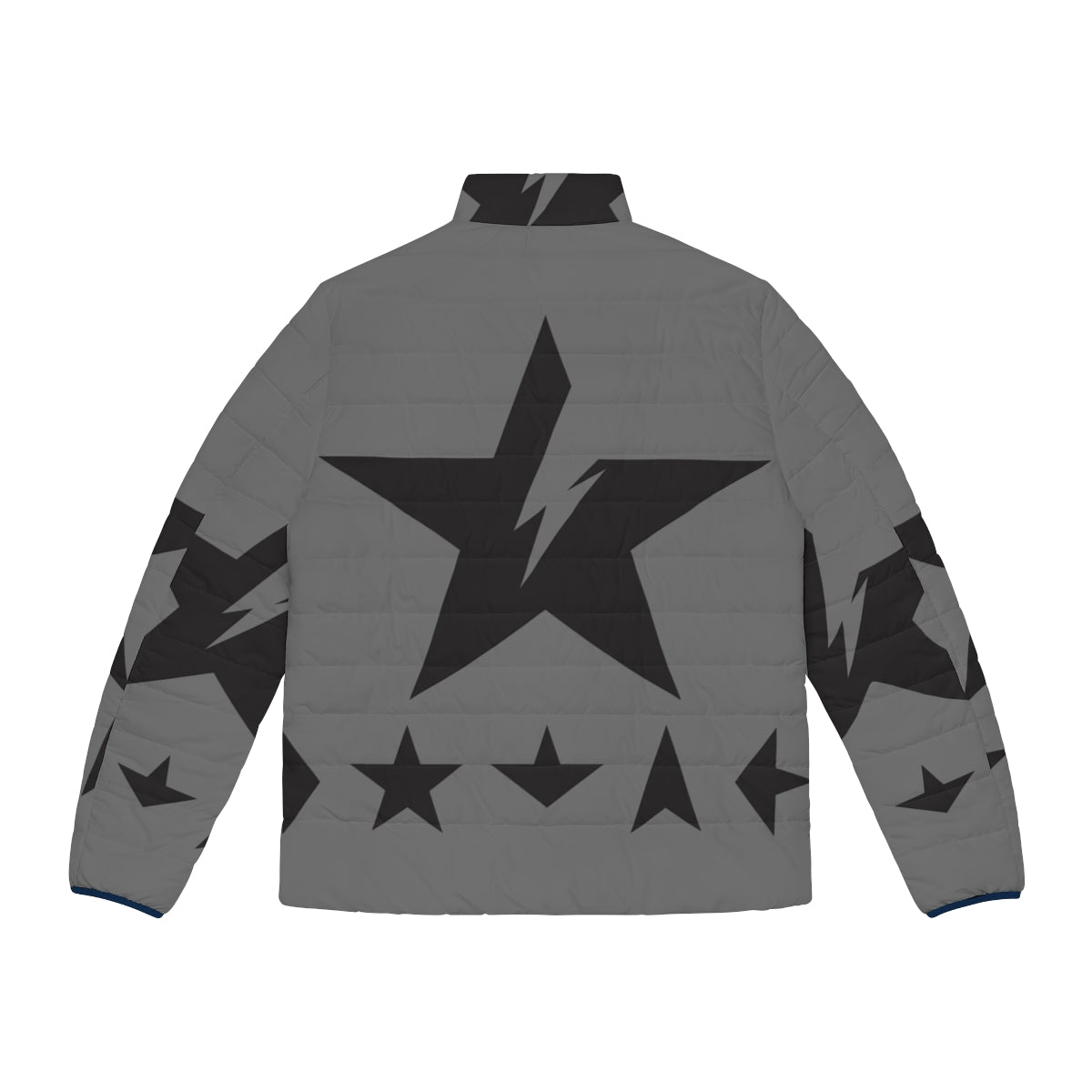 Blackstar Ziggy Puffer Jacket featuring David Bowie's Ziggy Stardust design - Back