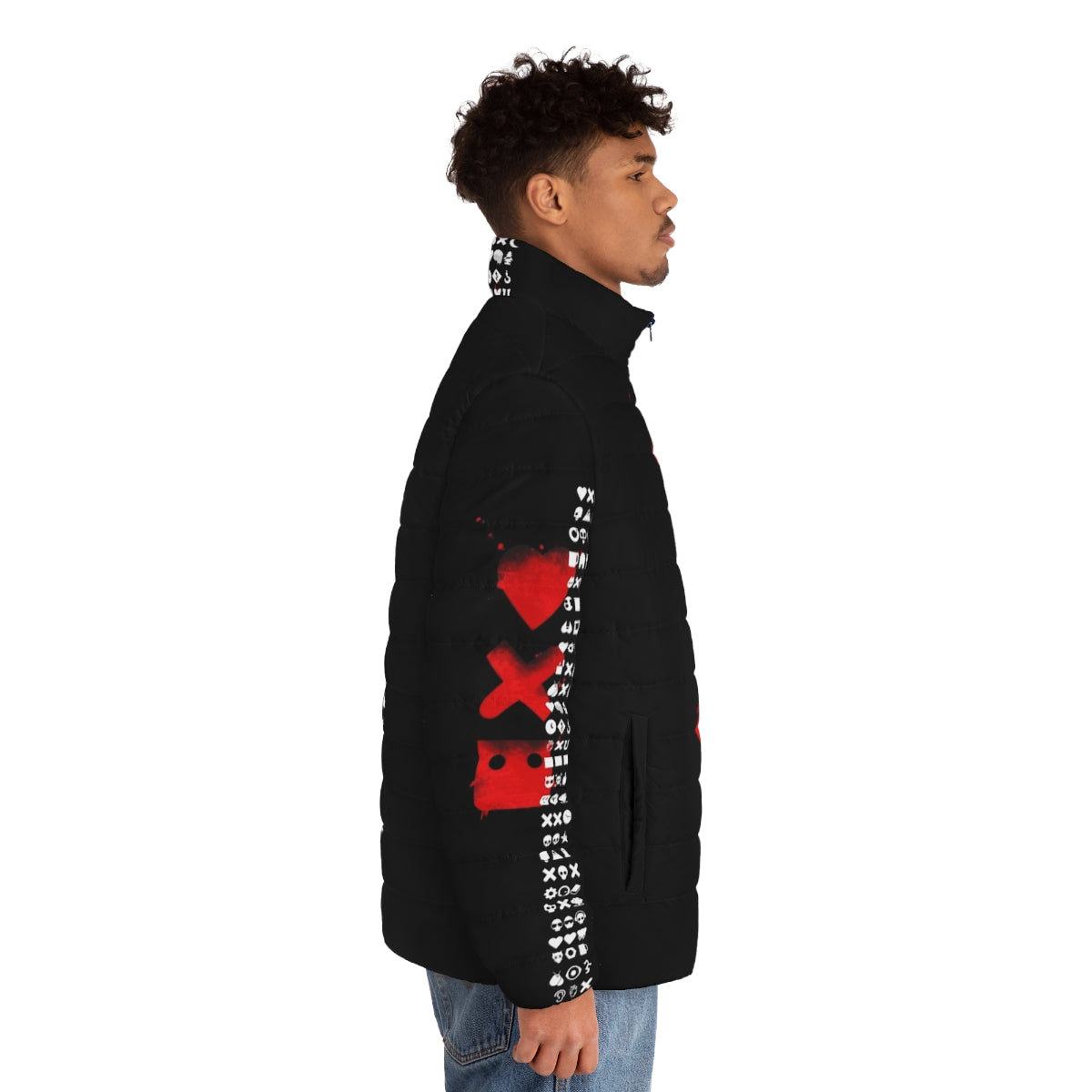 Love Death Robots 27 Episodes Puffer Jacket with 3D Pictogram Graphics - men side right