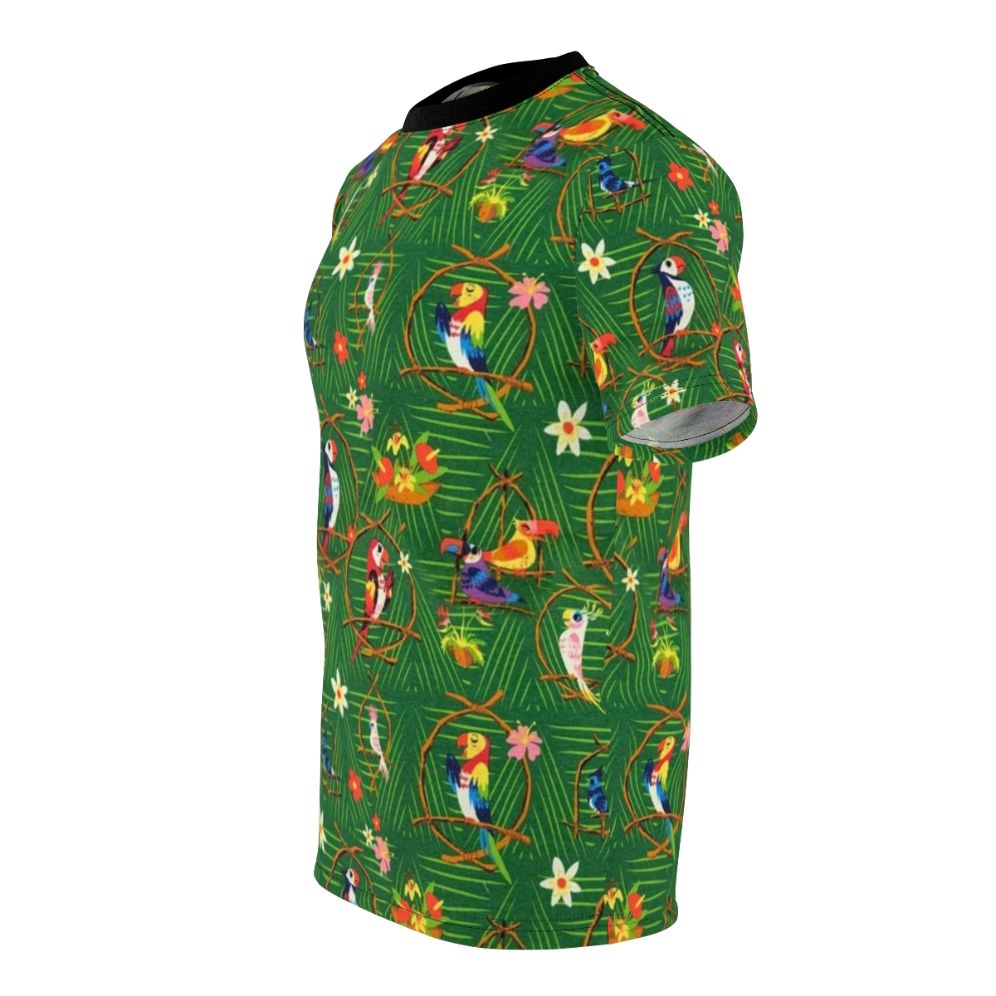 Enchanted Tropical Tiki Room T-shirt featuring Disney-inspired elements - men left