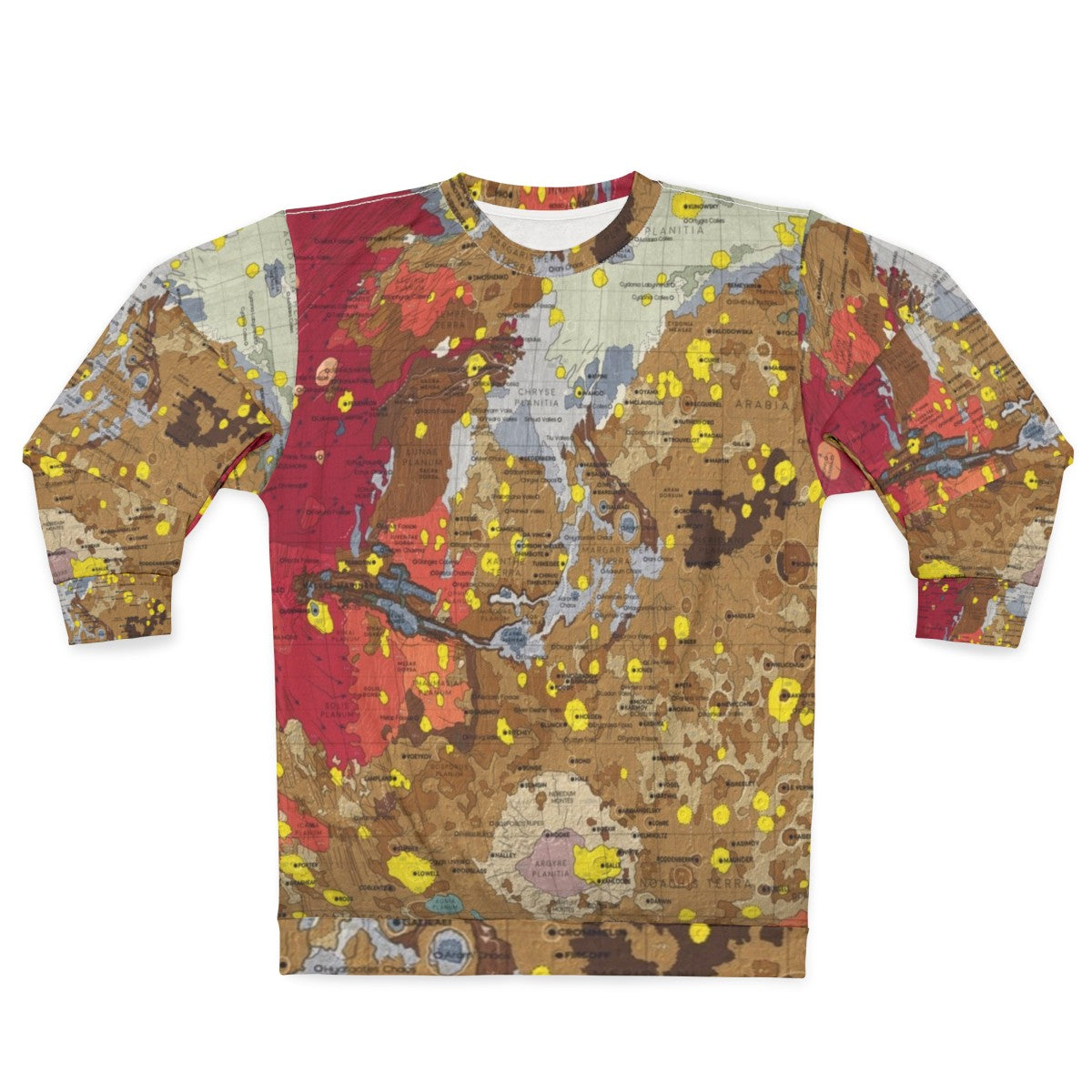 Geology of Mars Sweatshirt featuring educational space and science graphics