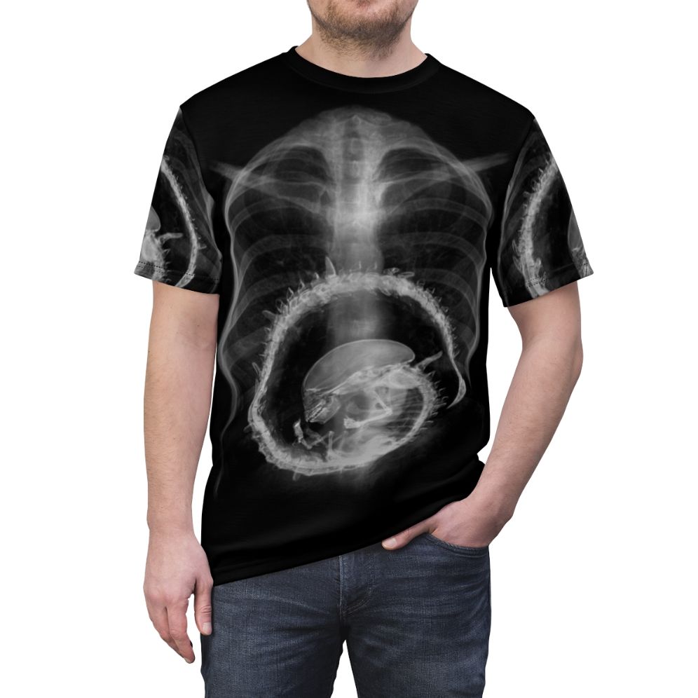 Alien Radiography X-Ray Graphic T-Shirt - men front