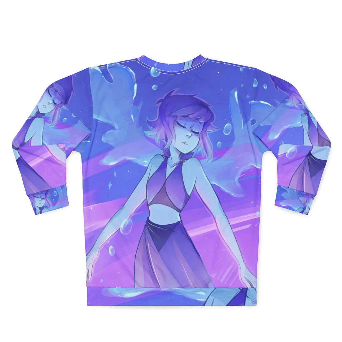 Lapis Lazuli inspired purple and blue sweatshirt featuring Steven Universe characters - Back