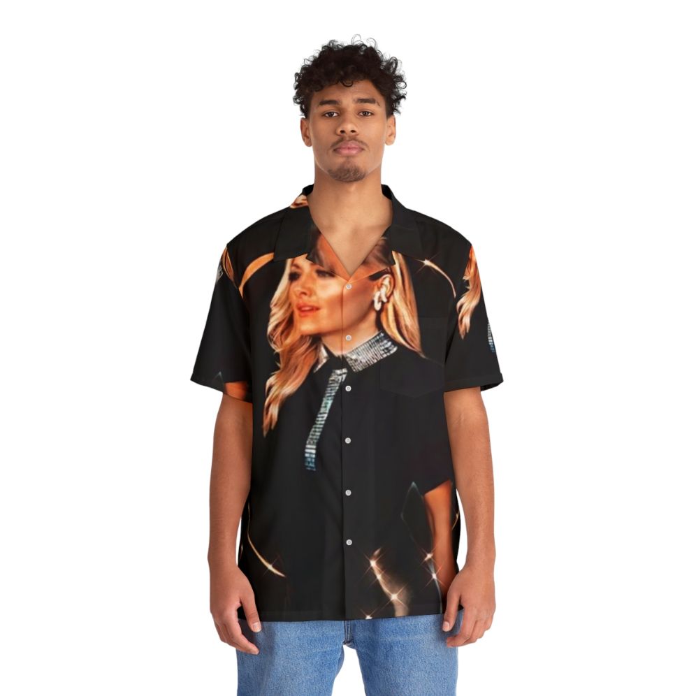 Helene Fischer Hawaiian Shirt with Tropical and Pop Music Aesthetics - People Front