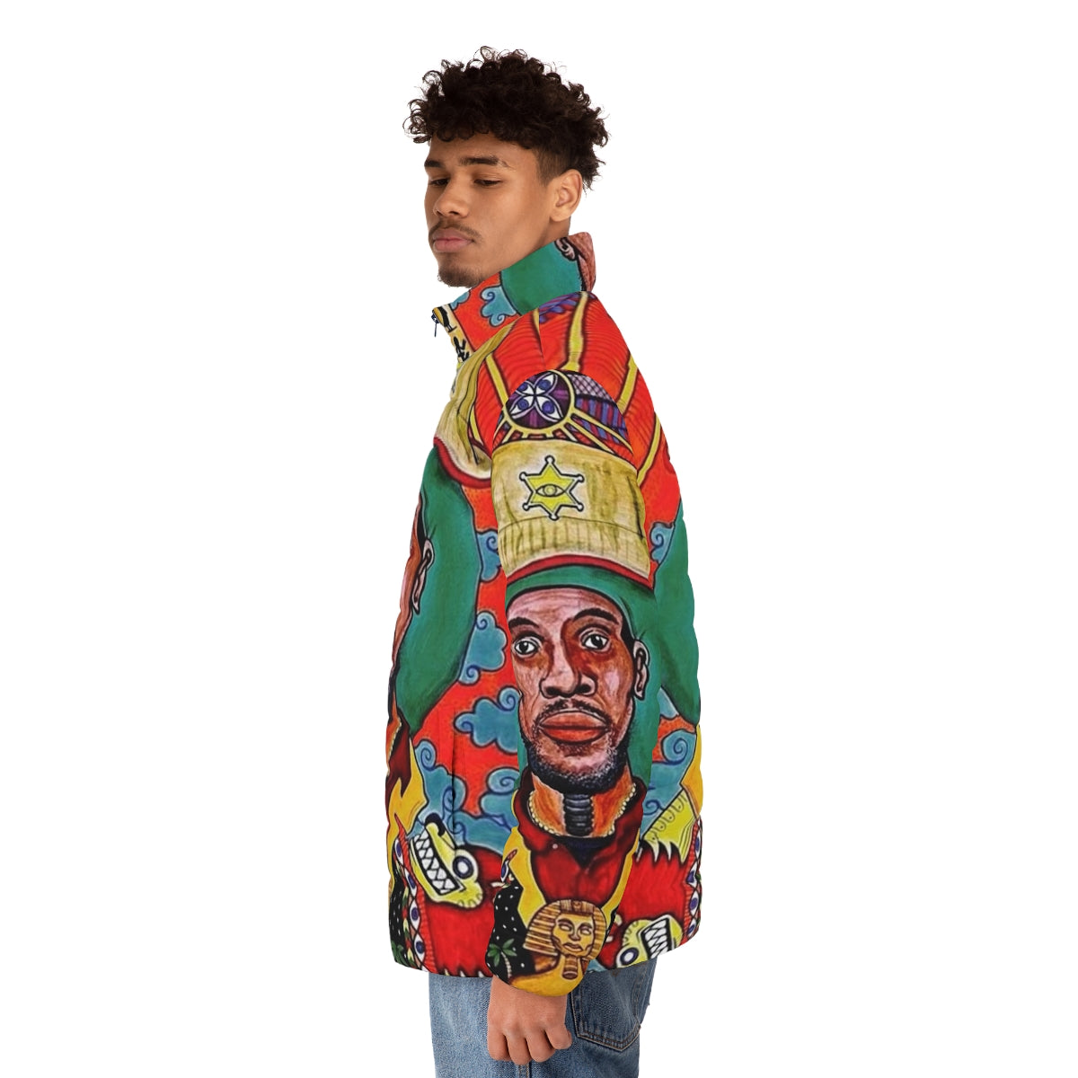 Midnite Vaughn Benjamin Reggae Puffer Jacket - men side left