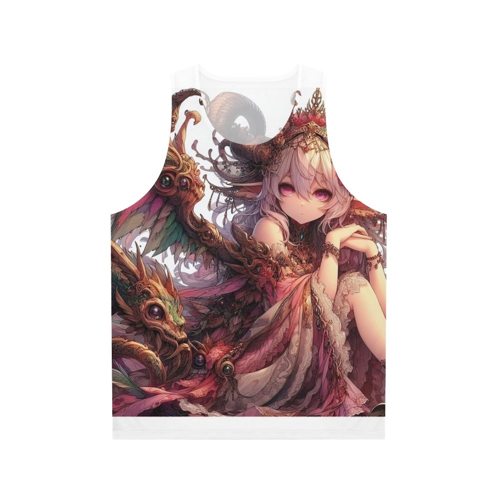 Unisex anime-inspired tank top featuring a beautiful anime girl