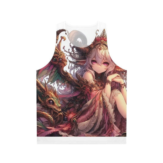 Unisex anime-inspired tank top featuring a beautiful anime girl