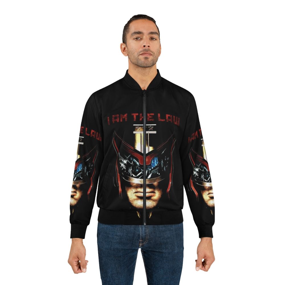 "I Am the Law" sci-fi bomber jacket featuring a judge uniform design - Lifestyle