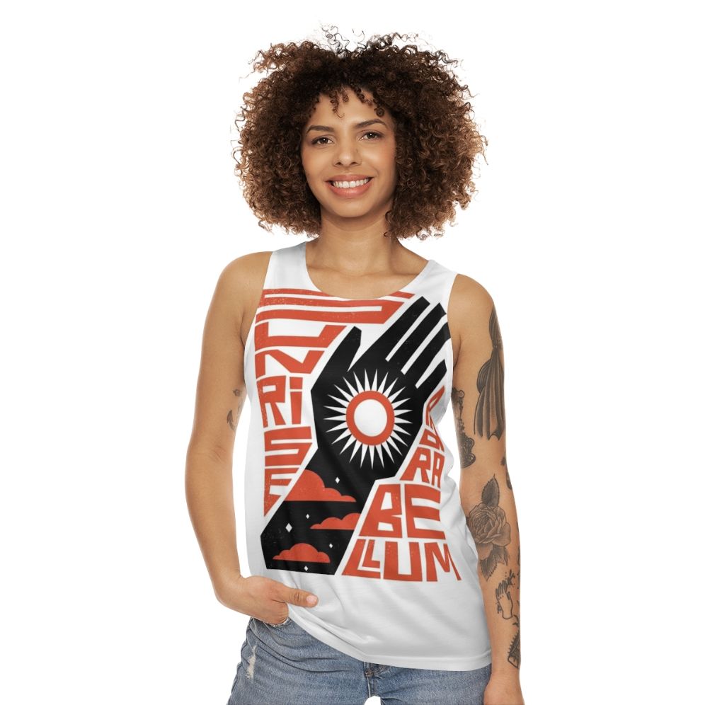 Unisex Disco Elysium Kim Kitsuragi 80s Retro Abstract Tank Top - women