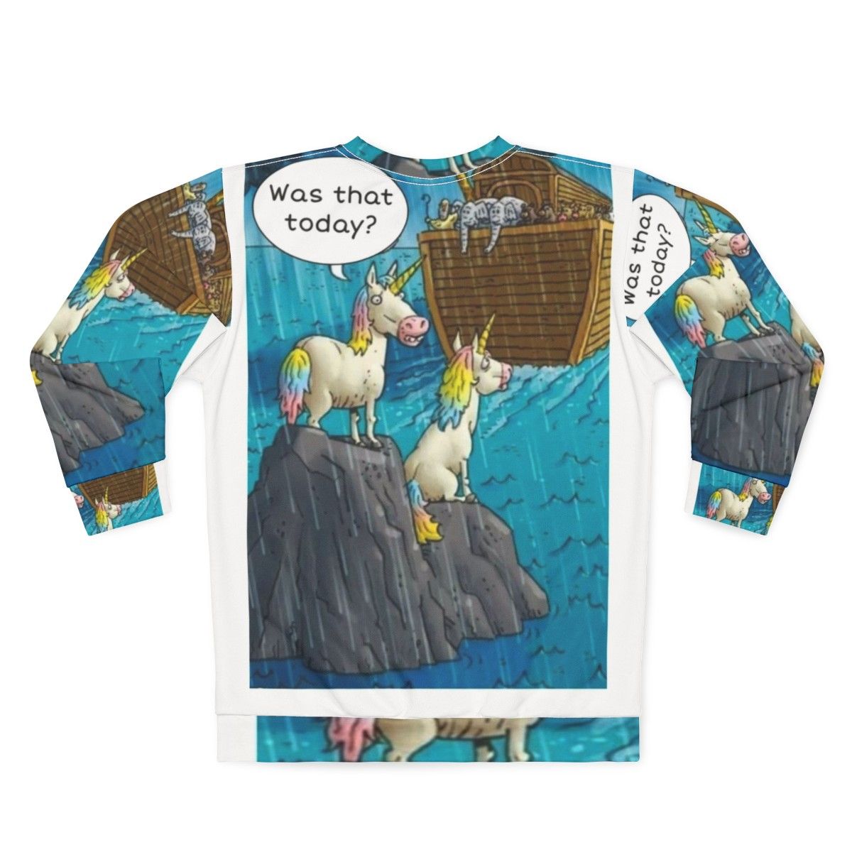 Noah's Ark Unicorn Christian Sweatshirt - Back