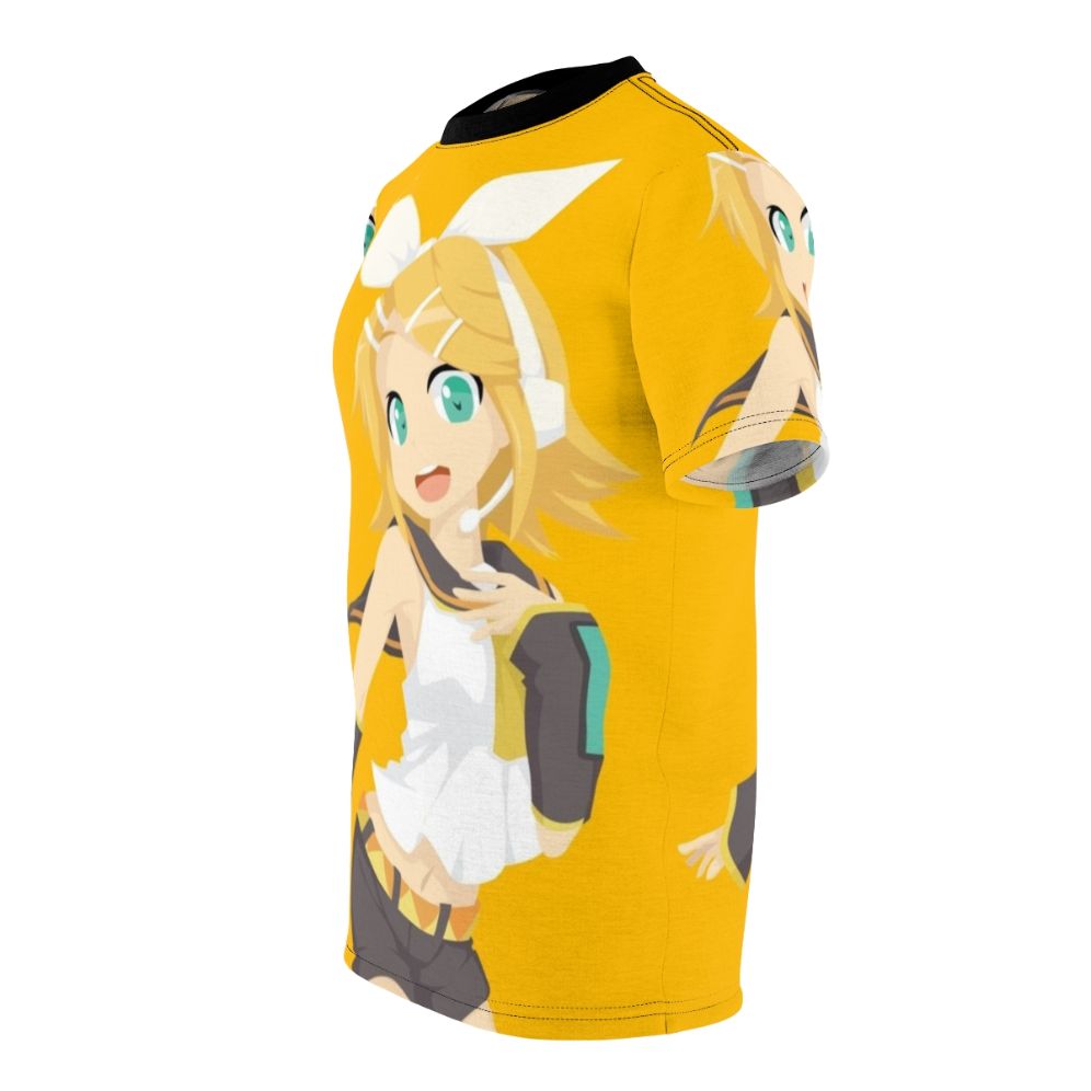 Stylized illustration of Kagamine Rin on a high-quality t-shirt - men left