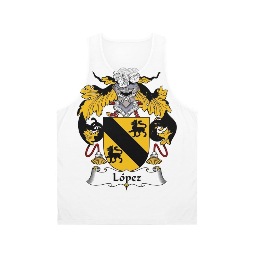 Lopez Coat of Arms Family Crest Unisex Tank Top