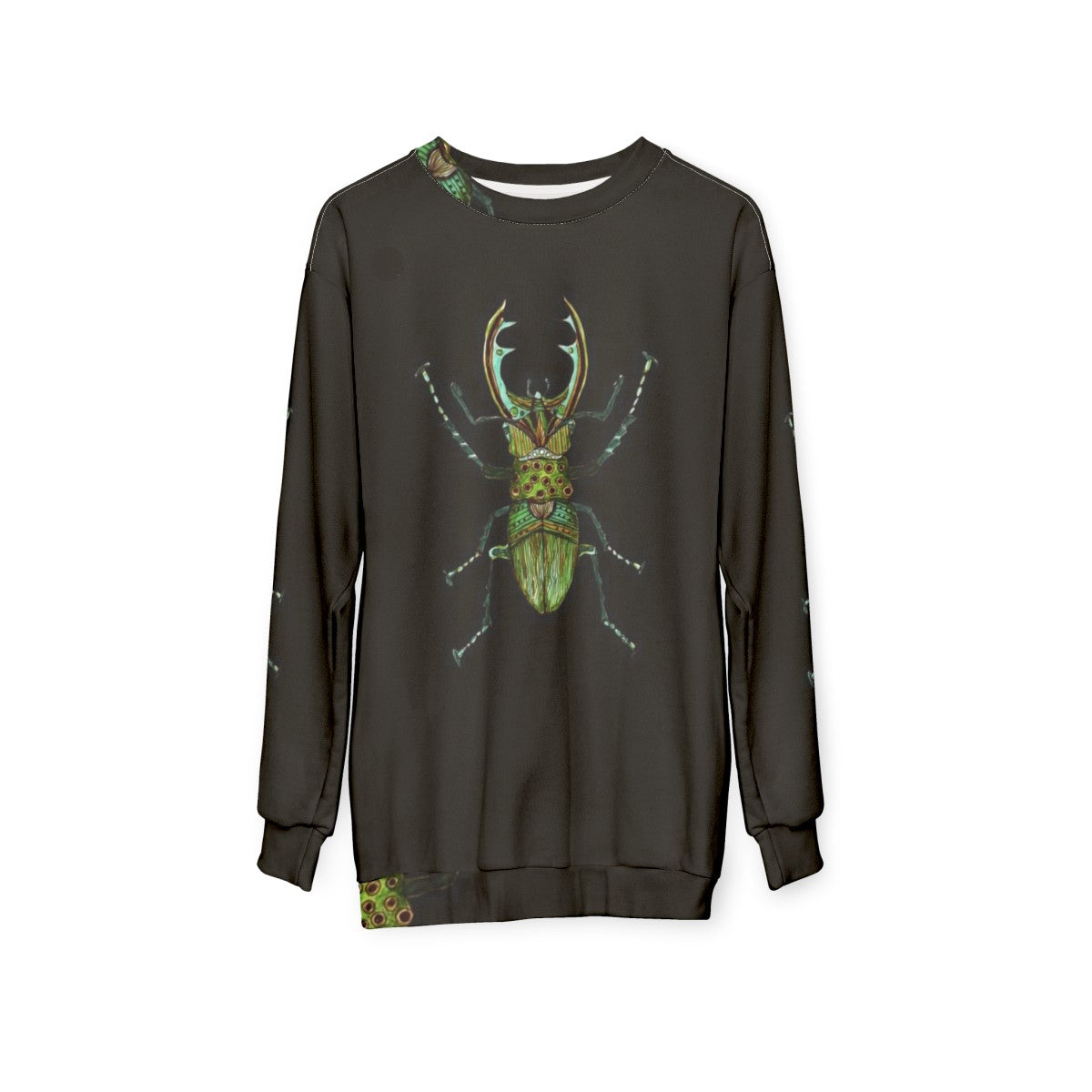 Stag Beetle Zentangle Inspired Sweatshirt - hanging