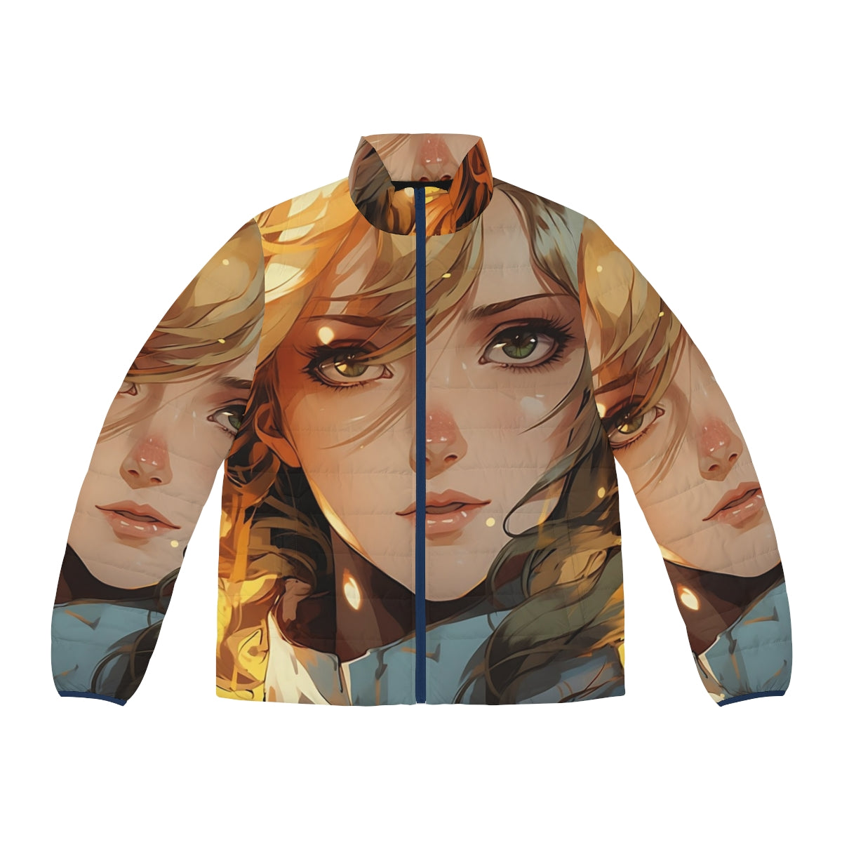 Castlevania Nocturne Maria Renard Puffer Jacket featuring iconic characters from the Netflix series