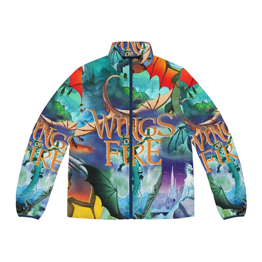 Wings of Fire Fathom and Turtle puffer jacket with sea dragon and underwater design