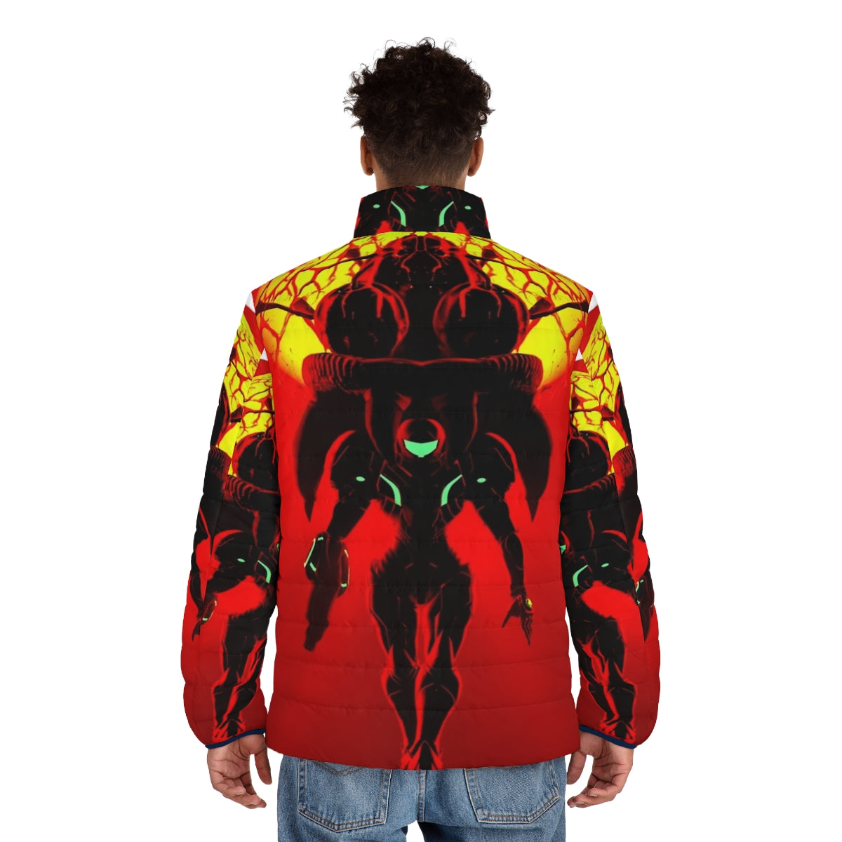 Metroid Samus Aran Puffer Jacket - Nintendo Videogame Inspired Outerwear - men back