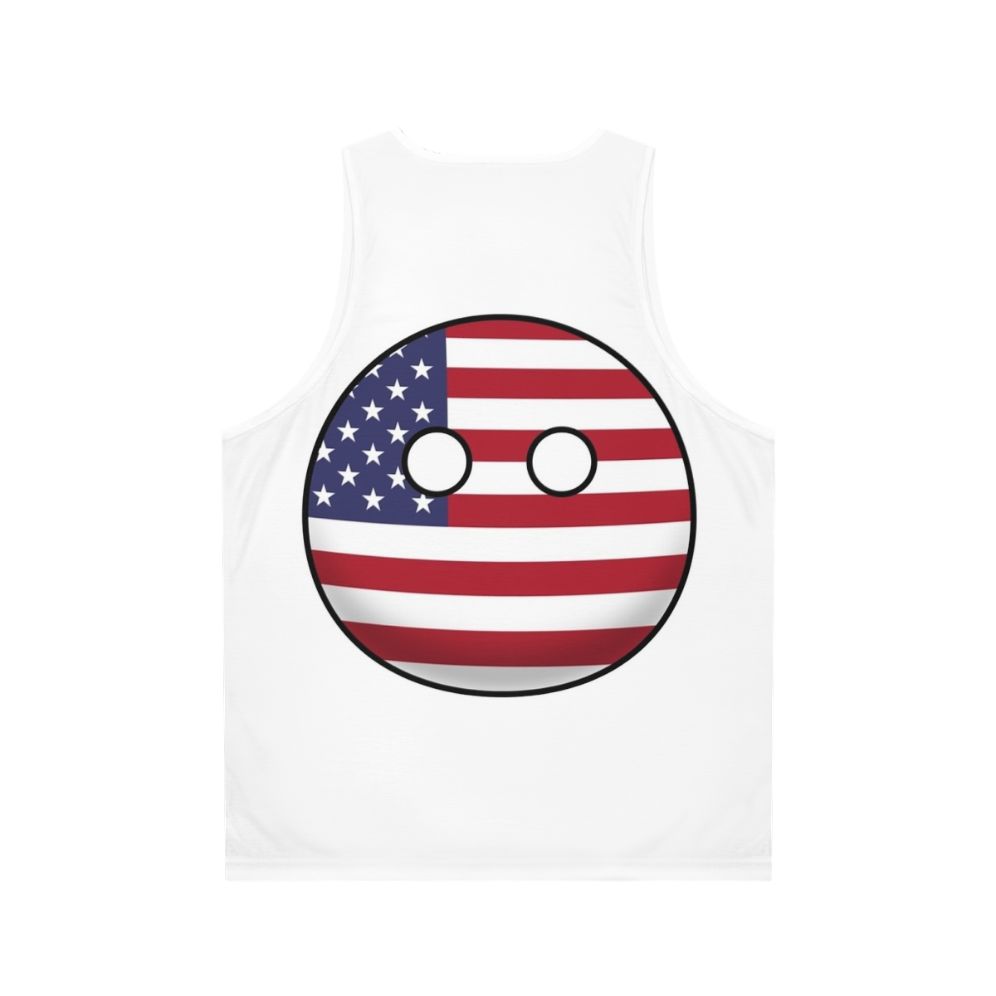 Patriotic Countryball Unisex Tank Top - Back