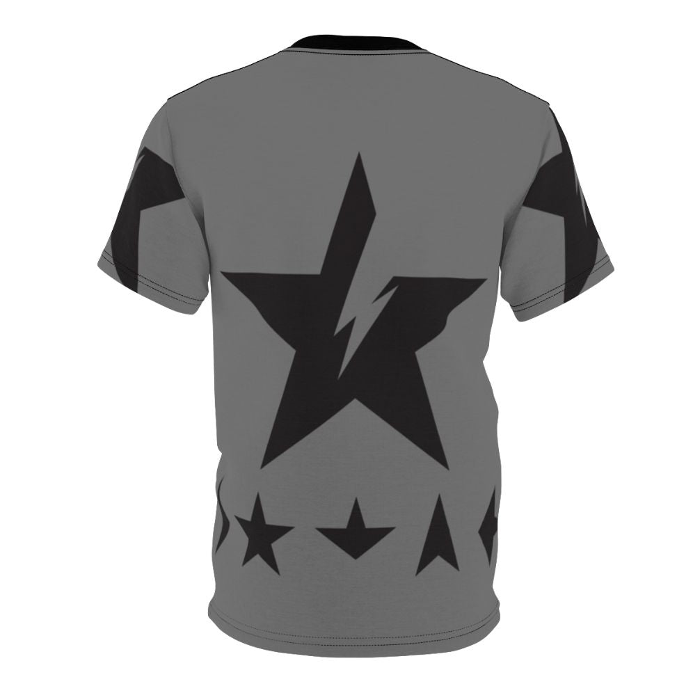 Ziggy Stardust inspired all-over print t-shirt featuring David Bowie's iconic imagery - Back