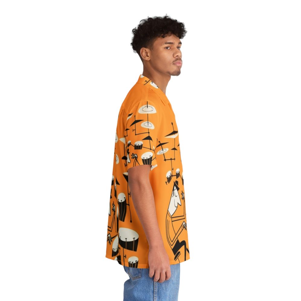 Rhythmic Hawaiian Shirt with Music-Inspired Graphic - People Pight