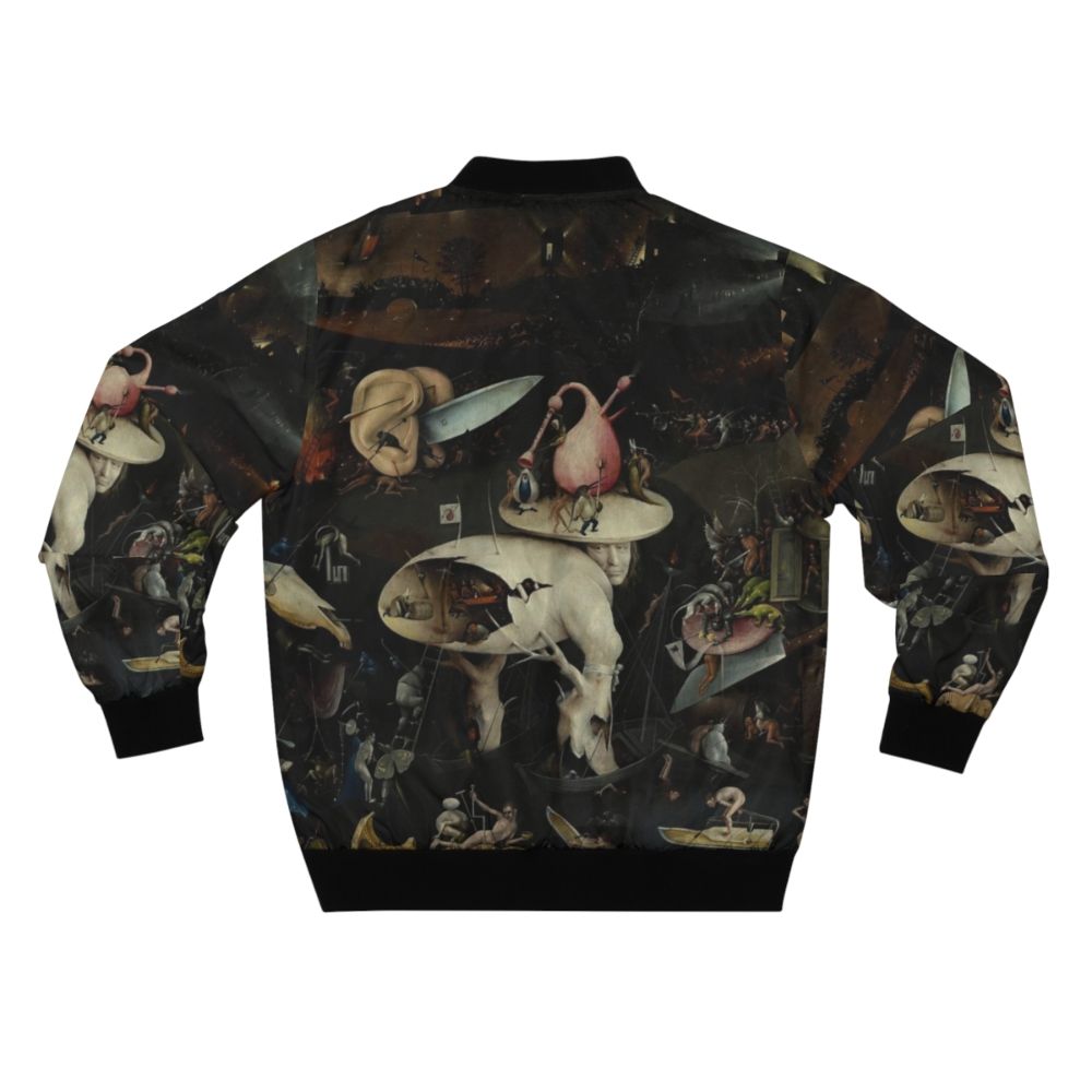 Bomber jacket featuring the iconic Hieronymus Bosch painting 'The Garden of Earthly Delights' - Back