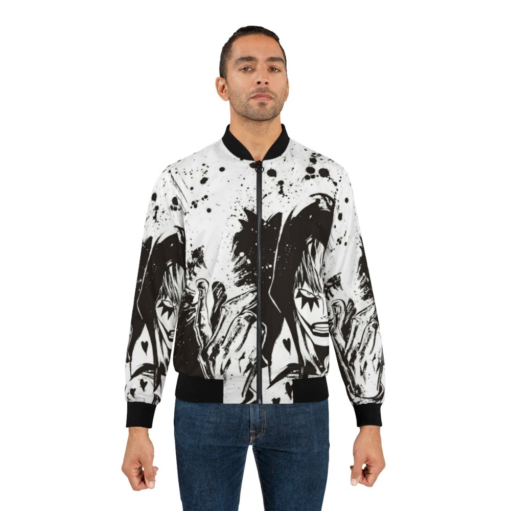 One Piece Corazon Anime Bomber Jacket featuring the character Donquixote Rosinante - Lifestyle