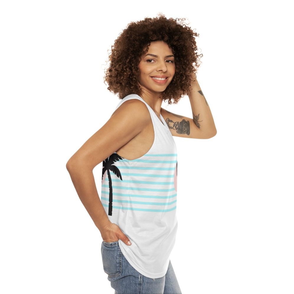 Retro unisex tank top for summer beach parties - women side