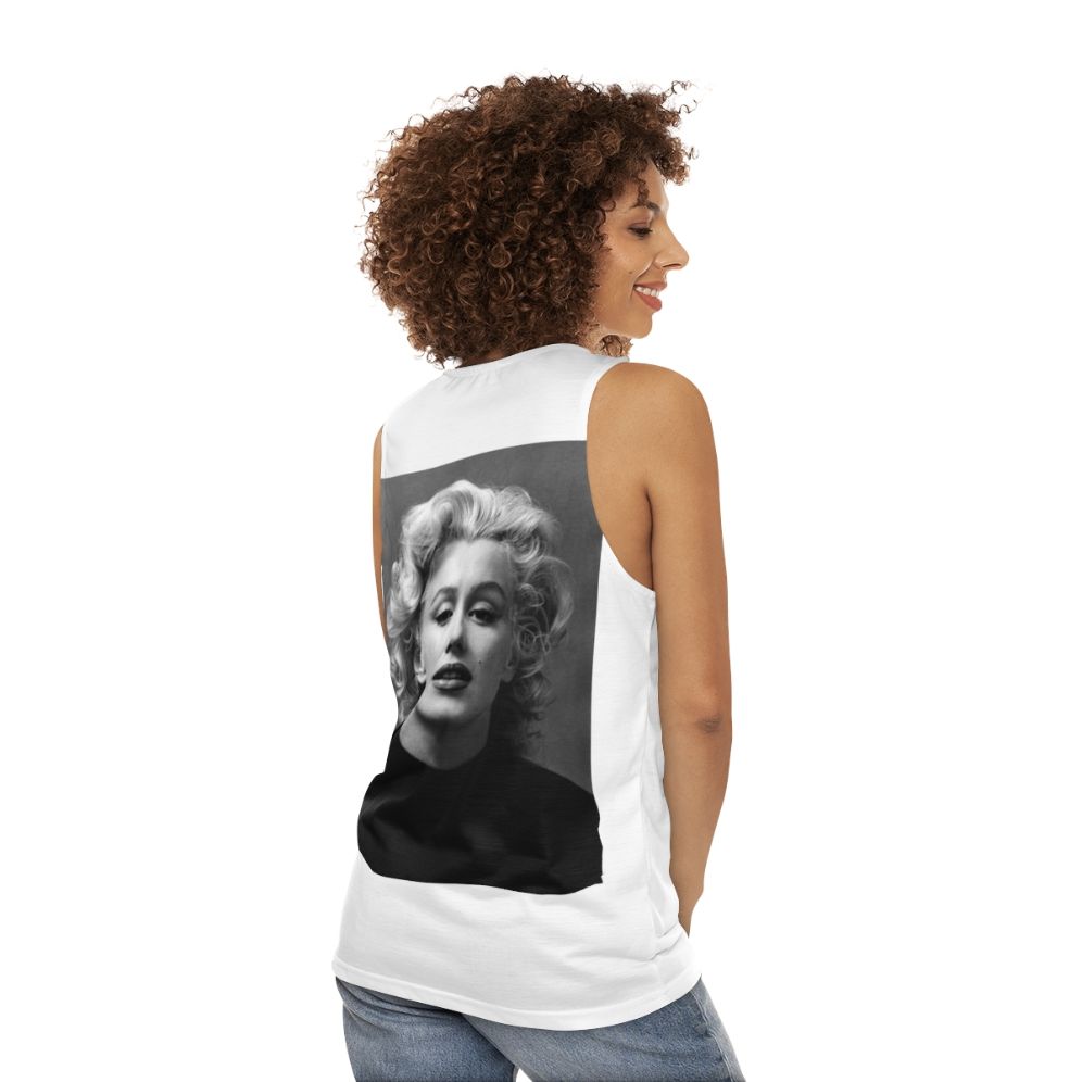 Vintage Marilyn Monroe Black and White Unisex Tank Top - women back