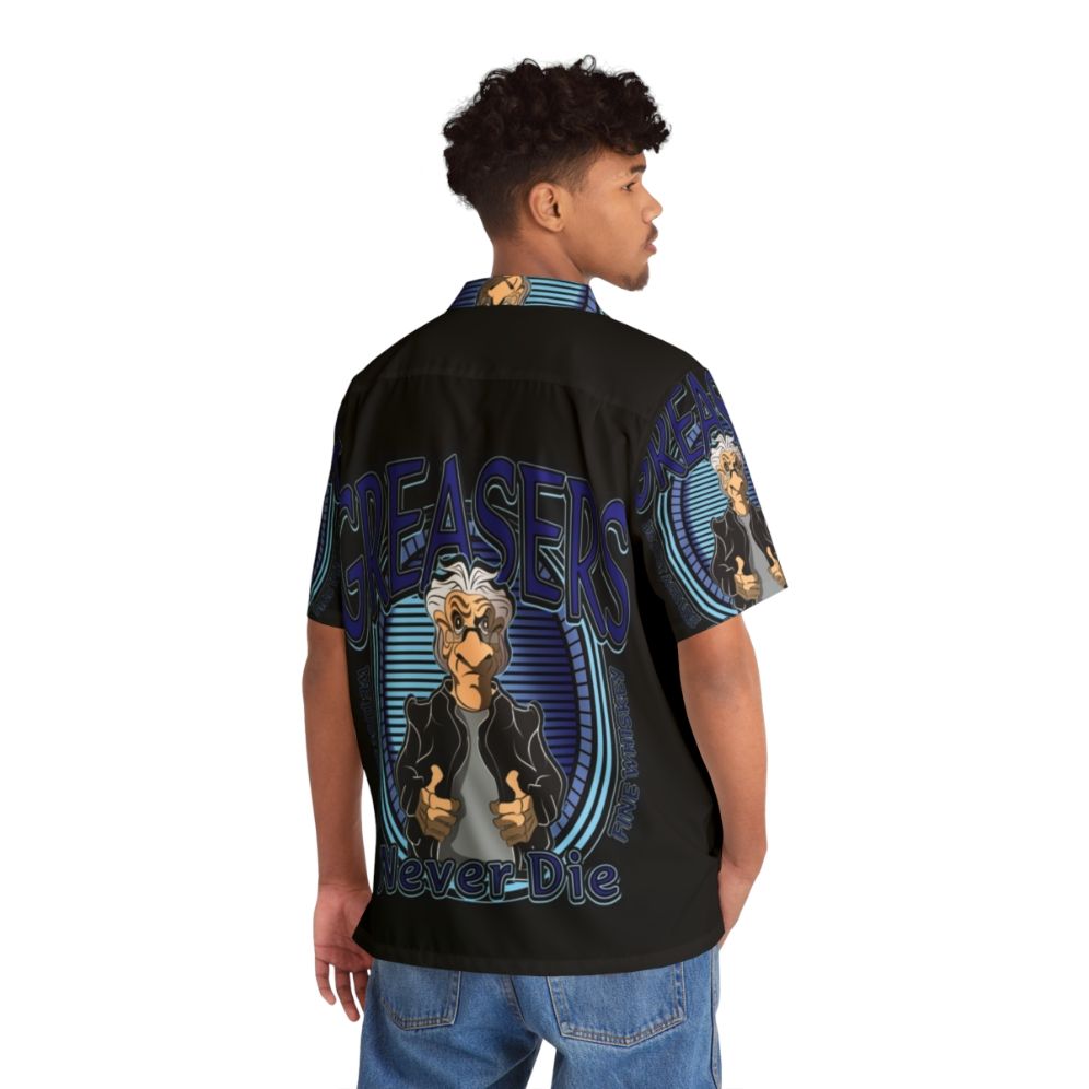 Greasers Never Die Retro Hawaiian Shirt - People Back