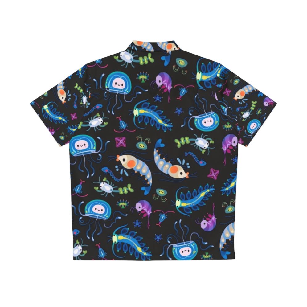 Zooplankton Hawaiian Shirt featuring vibrant marine life - Back