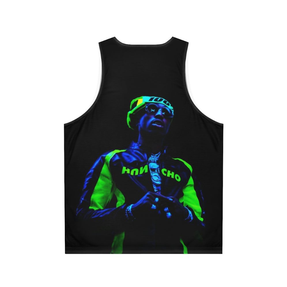 Quavo Unisex Neon Green Tank Top - Back