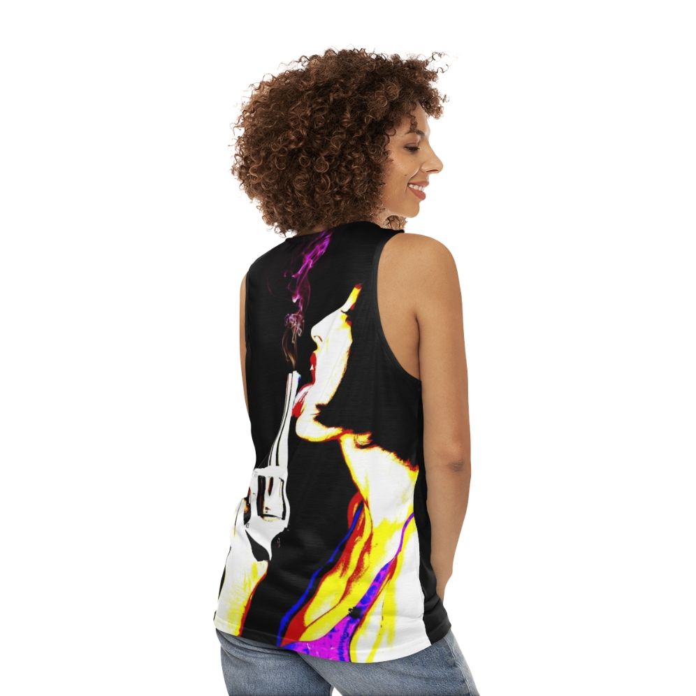 Smokin' Gun unisex graphic tank top - women back