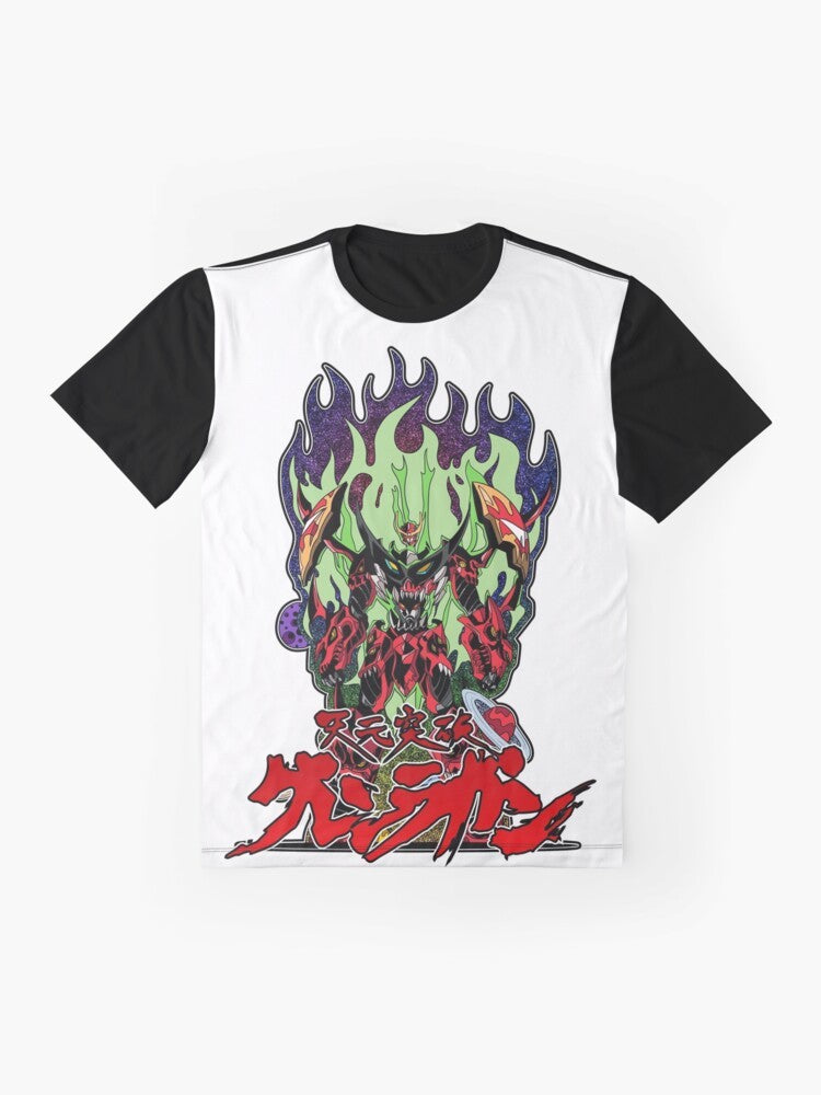 Tengen Toppa Gurren Lagann anime graphic design t-shirt - Flat lay