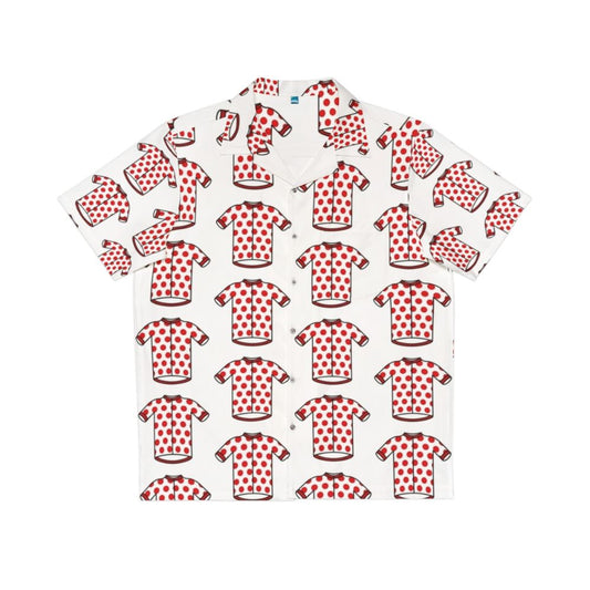 Polka dot cycling jersey for mountain climbing