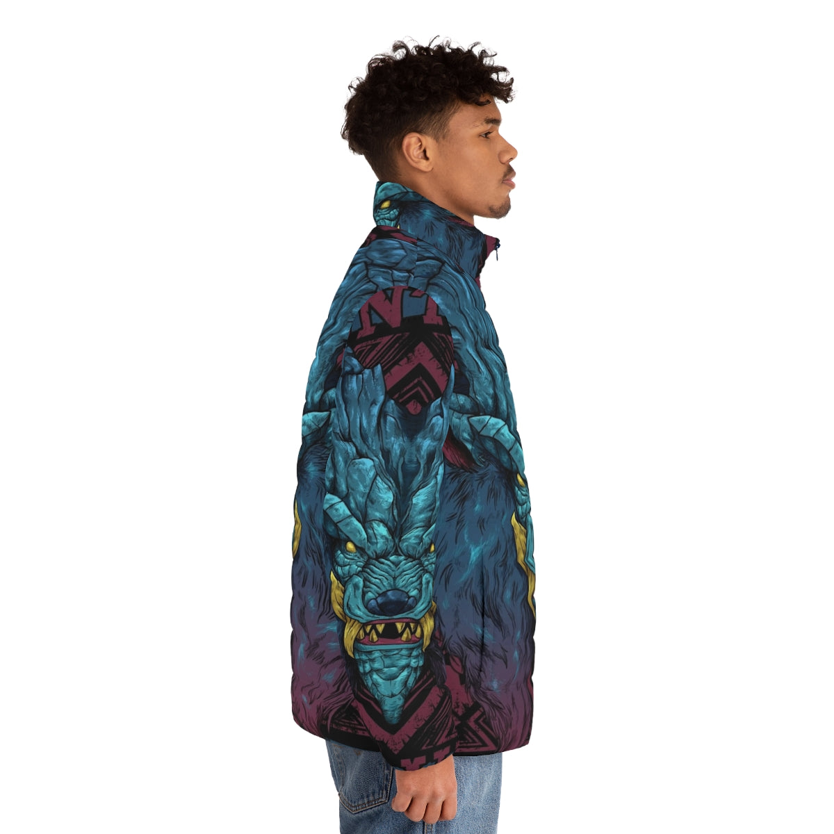 Lunastra Puffer Jacket - Monster Hunter Inspired Outdoor Apparel - men side right