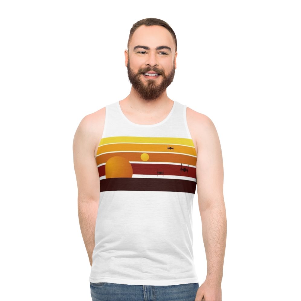 Tatooine Sun Star Wars Unisex Tank Top - men