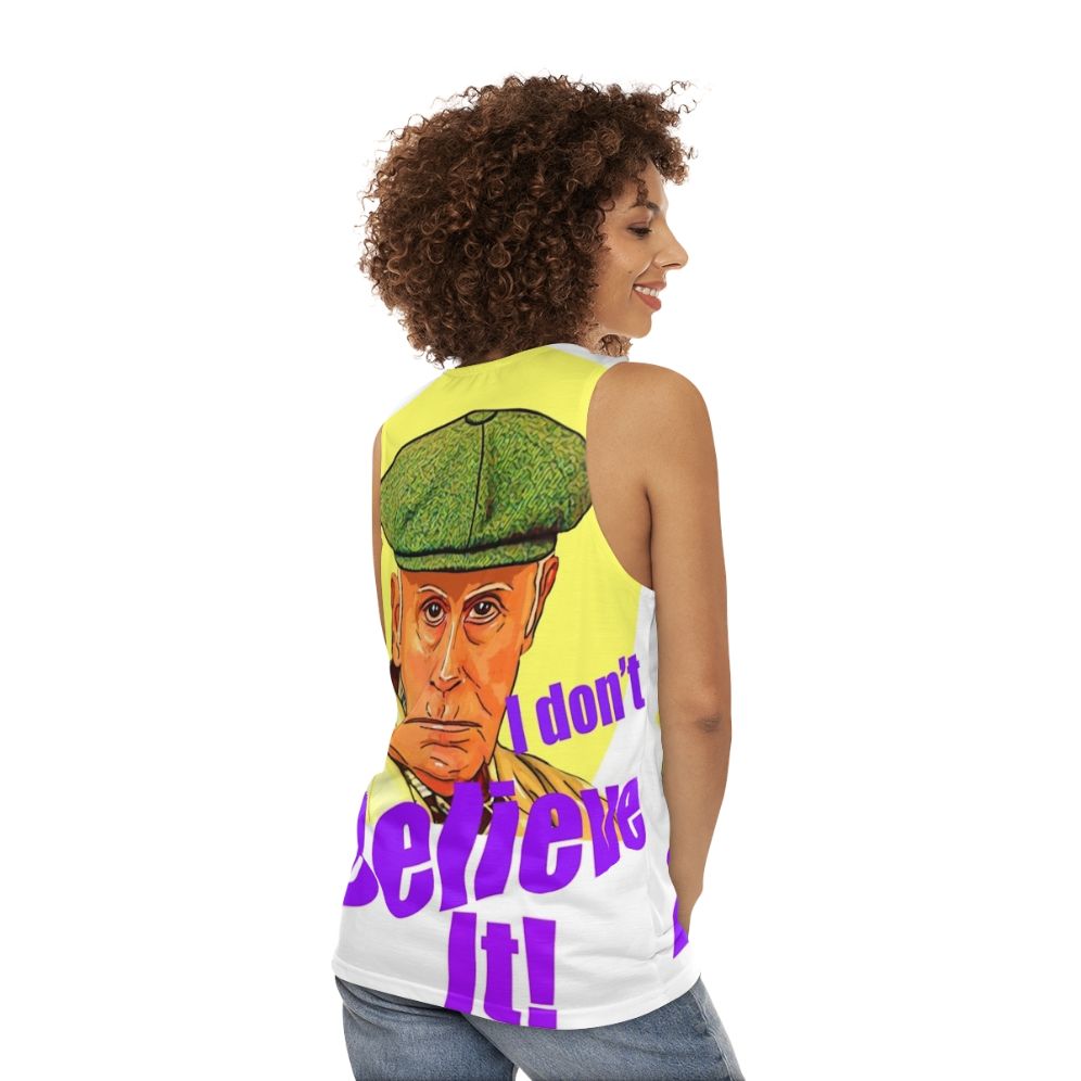 "Victor Meldrew 'I Don't Believe It' Unisex Tank Top" - women back