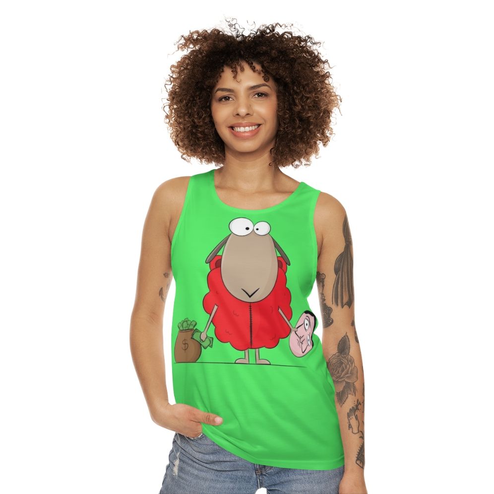 Sheep Money Heist Unisex Tank Top - women