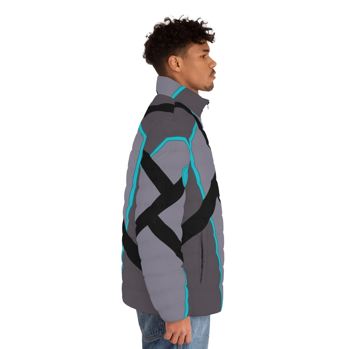 Agent 37 Puffer Jacket - Warm and Stylish Insulated Jacket for Agents and Fans of Nightwing - men side right