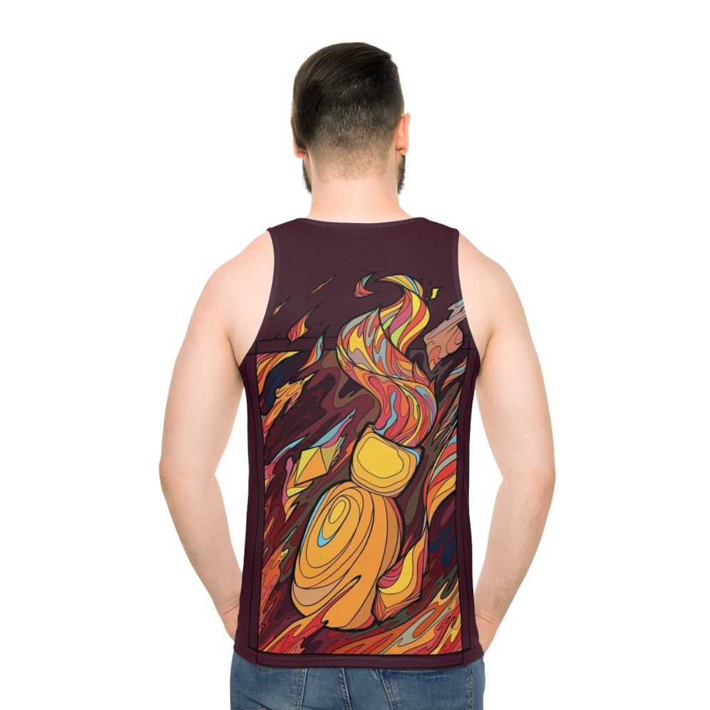 Dark Souls Stained Glass Embers Unisex Tank Top - men back