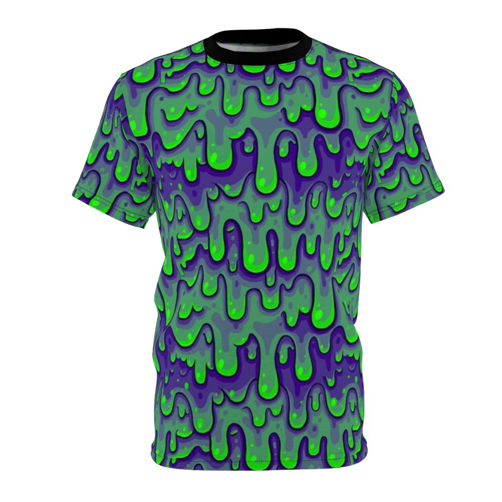 Vibrant and eye-catching slime pattern AOP t-shirt design